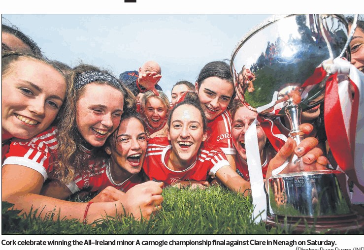 West Cork Players on the Victorious Cork Minor Camogie Team
